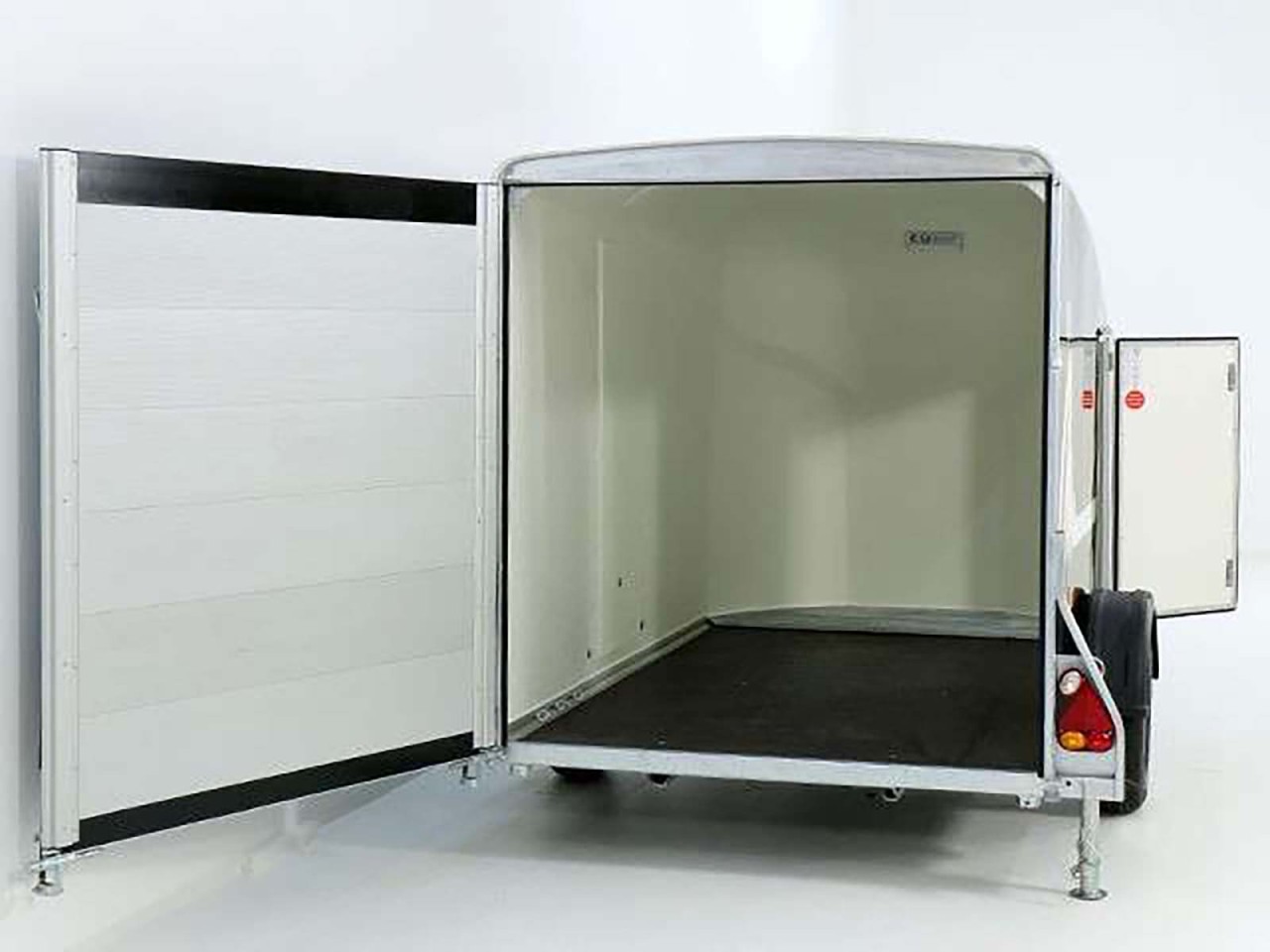 Debon Kofferanhänger Cargo 1300 Vollpoly 150x290cm H:160cm, Tür, schwarz-Neu – Bild 3