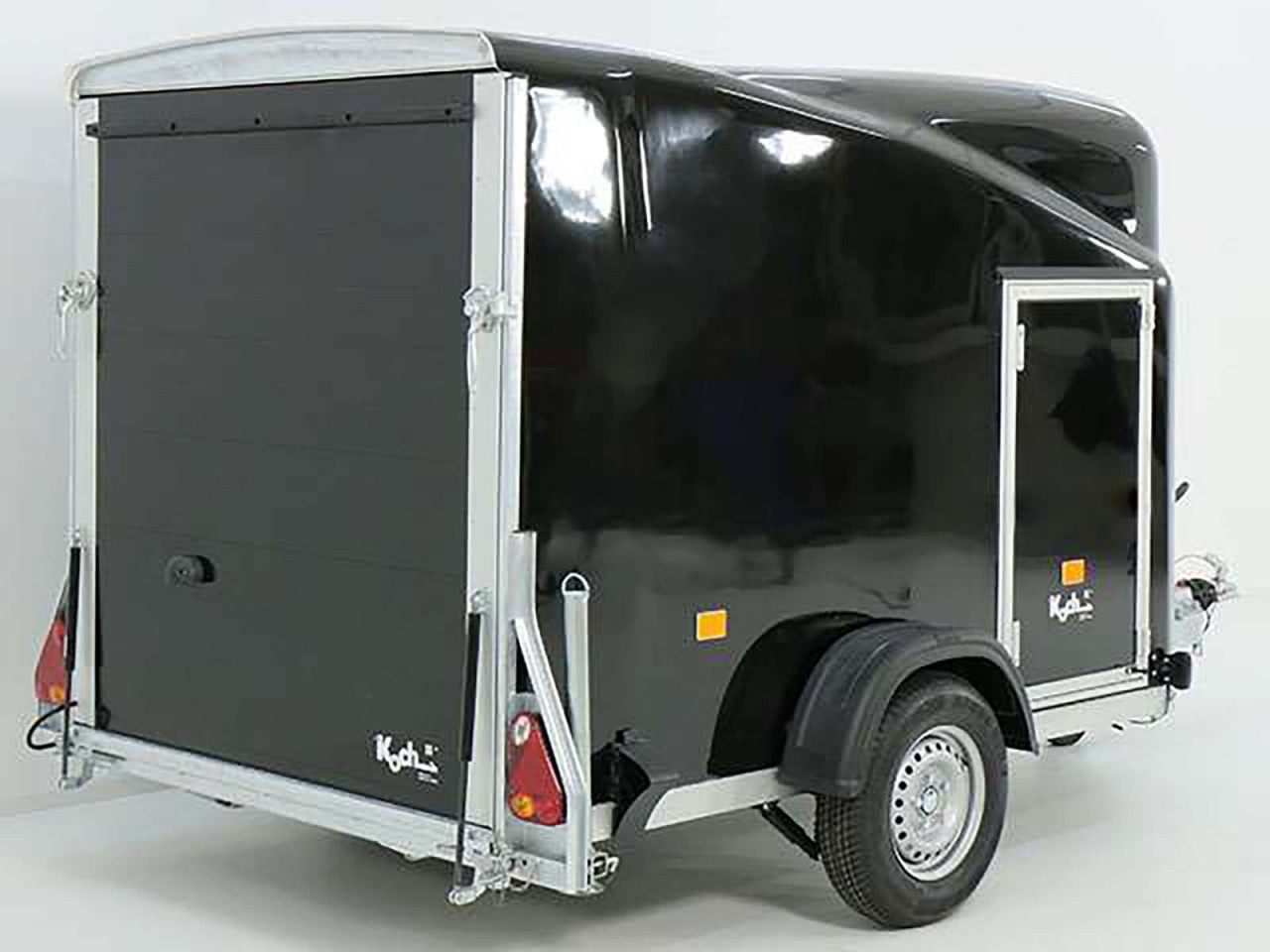 Debon Kofferanhänger Cargo 1300 Vollpoly 150x290cm H:160cm, Tür, schwarz-Neu – Bild 6
