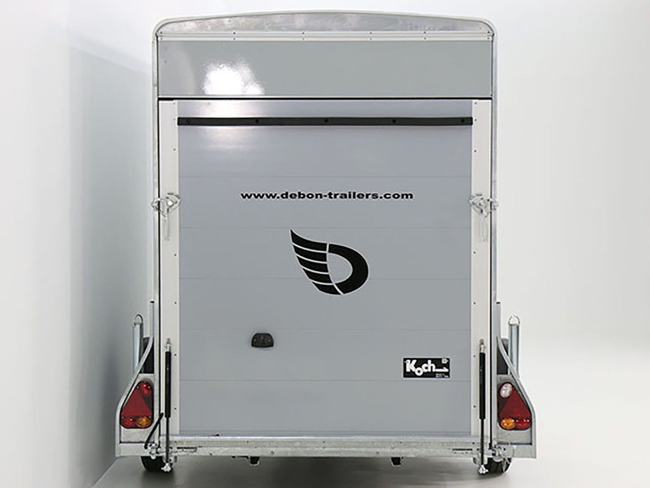 Debon Kofferanhänger C300 148x295cm H:190cm 1,3t Alu, Polybug, Tür, grau-Neu – Bild 3