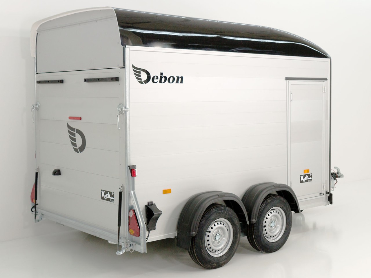 Debon Kofferanhänger C500 164x300cm H:200cm 2,6t-Alu-Polybug-Tür-schwarz-Neu – Bild 3
