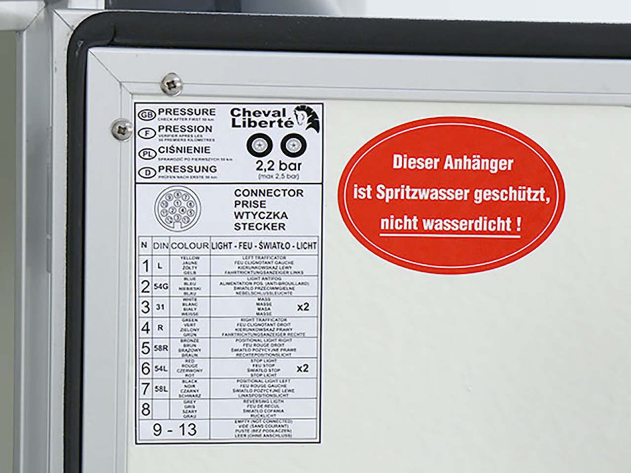 Debon Kofferanhänger Cargo 1300 Vollpoly 150x290cm H:160cm, Tür, blau-Neu – Bild 12