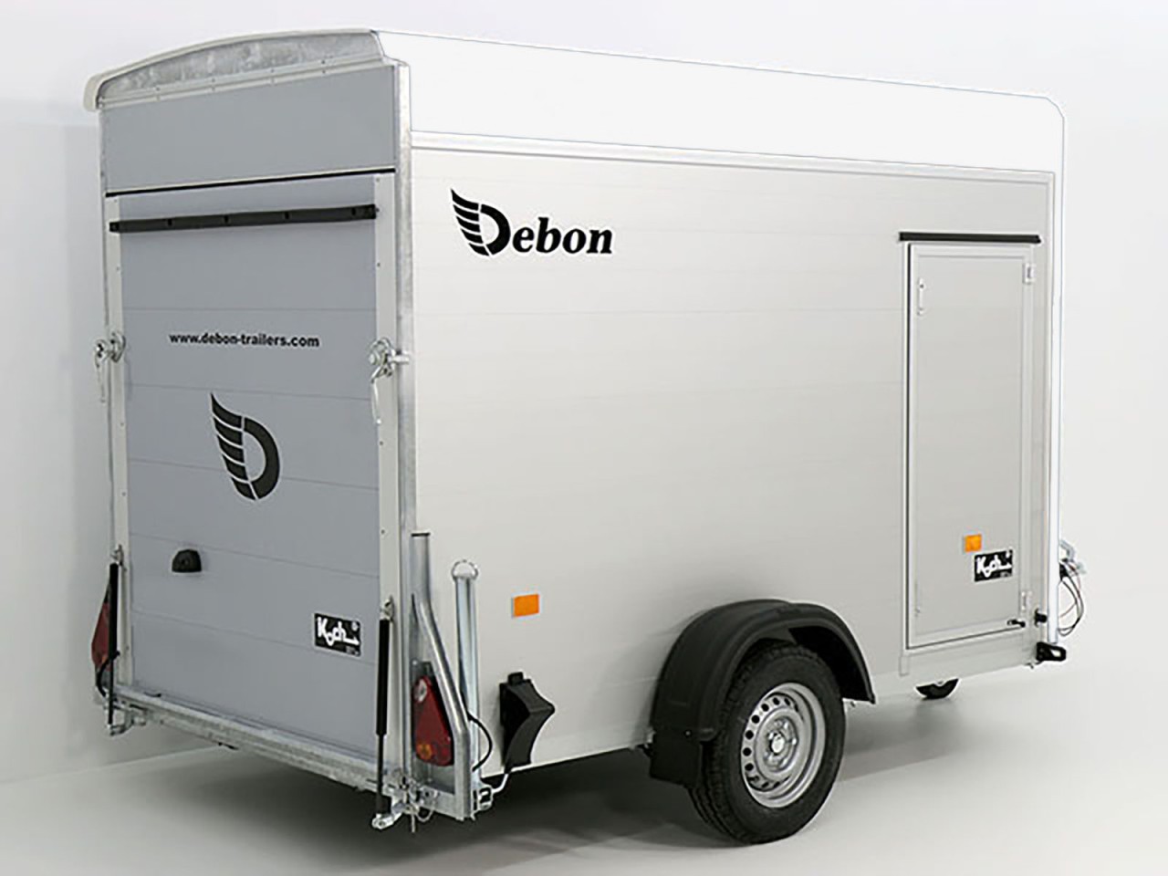 Debon Kofferanhänger C300 148x295cm H:190cm 1,3t, Alu, Polybug, Tür, weiß-Neu – Bild 9