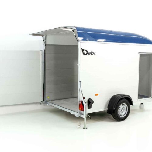 Debon Kofferanhänger C400 164x315cm H:200cm 1,3t, Alu, Polybug, Tür, blau-Neu