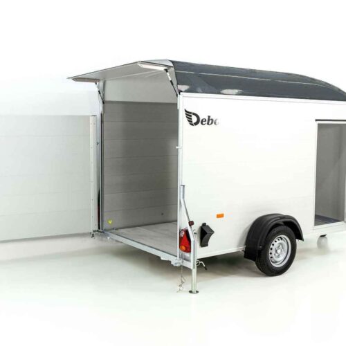 Debon Kofferanhänger C400 164x315cm H:200cm 1,3t, Alu, Polybug, Tür, grau-Neu