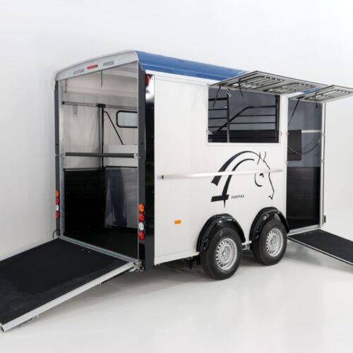 Cheval Liberte Pferdeanhänger Maxi 3, 3 Pferde, Pullmann 2 Fahrwerk, blau-Neu