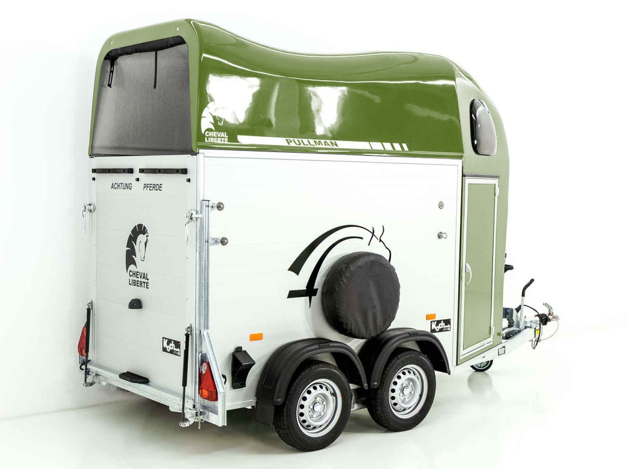 Cheval Liberte Pferdeanhänger GOLD One 1,5er, Pullman-Fahrwerk, olivgrün-Neu