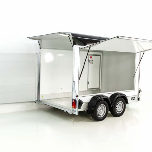 Debon Kofferanhänger C500 Sandwich 164x300cm H:200cm 2,0t-Alu-Polybug-Tür-schwarz-Neu