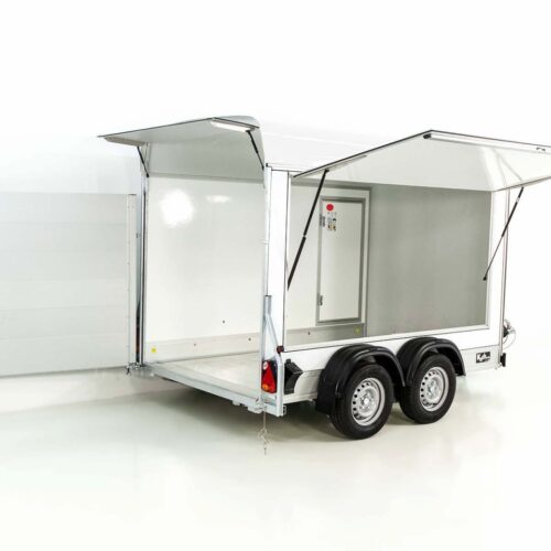Debon Kofferanhänger C500 Sandwich 164x300cm H:200cm 2,0t-Alu-Polybug-Tür-weiß-Neu