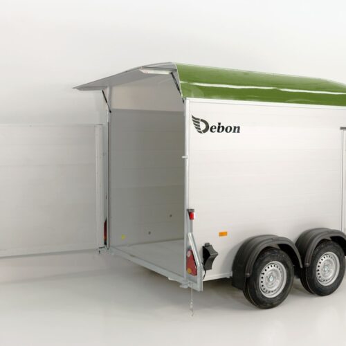 Debon Kofferanhänger C500 164x300cm H:200cm 2,0t-Alu-Polybug-Tür-olivgrün-Neu