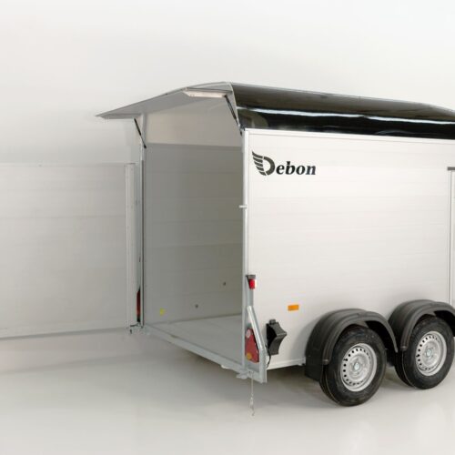 Debon Kofferanhänger C500 164x300cm H:200cm 2,0t-Alu-Polybug-Tür-schwarz-Neu