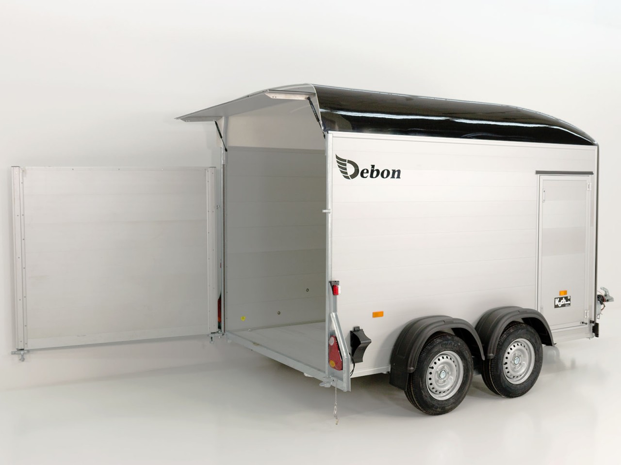 Debon Kofferanhänger C500 164x300cm H:200cm 2,0t-Alu-Polybug-Tür-schwarz-Neu